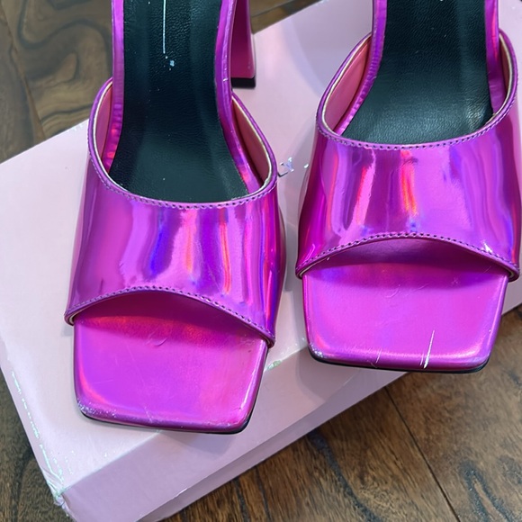 CLOSET CLOSING Intentionally Blank Jackson Mule in Fuchsia Sz 39 9 8.5 - Picture 3 of 6